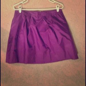 J Crew purple taffeta miniskirt