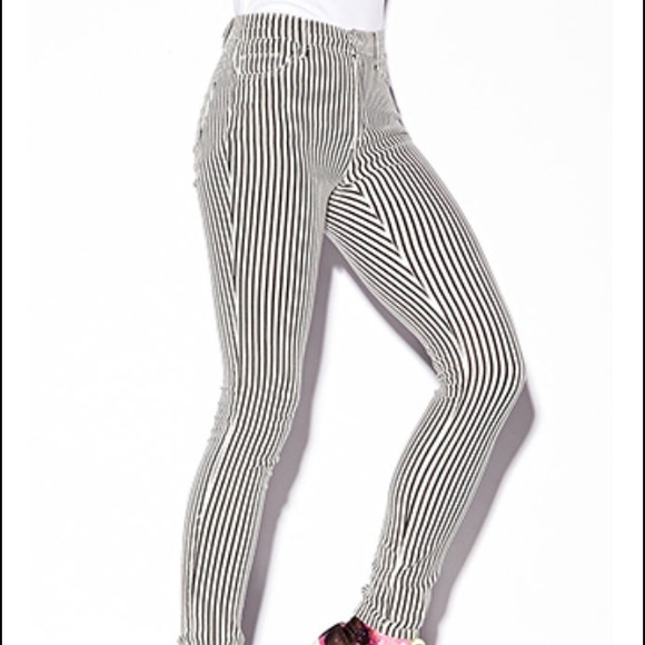 Vertical striped skinny jeans - Picture 2 of 4