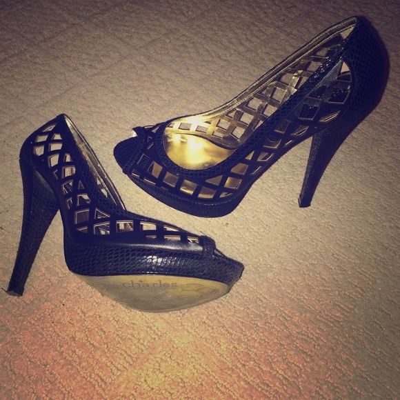 Charles by Charles David Peep-toe Cut-out Pumps