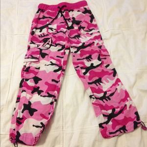 Zumbatomic Pink Camo Cargo Pants Size 6-7