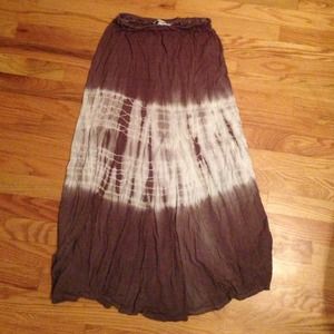 Tie dye maxi skirt