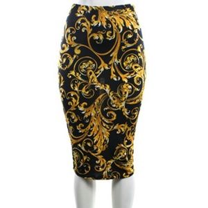 Black and gold skirt