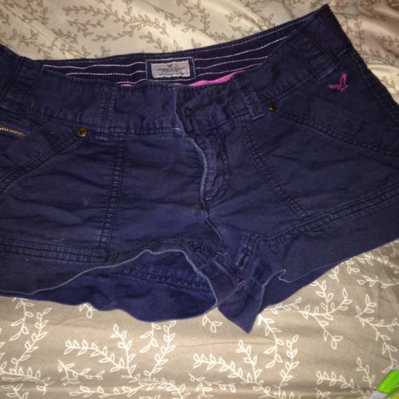 american eagle navy blue shorts