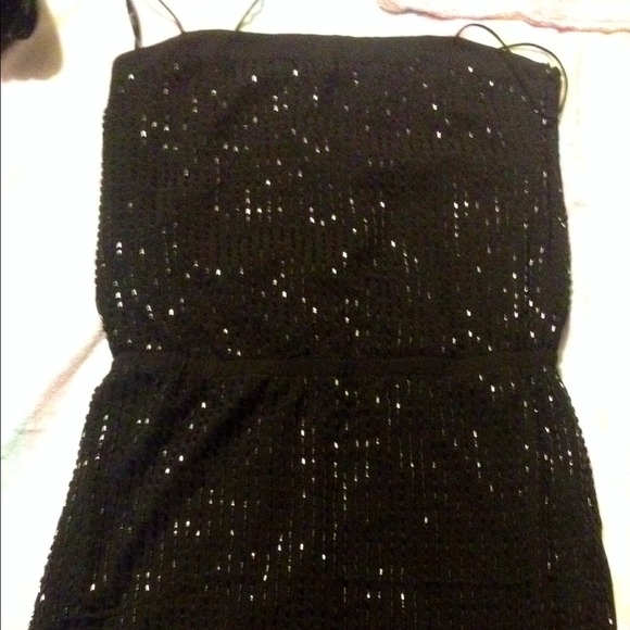Black sequin dress