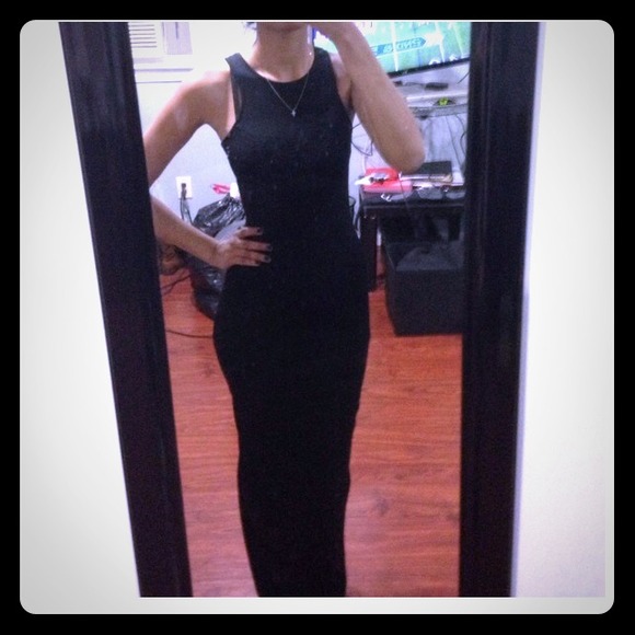 BooHoo black maxi