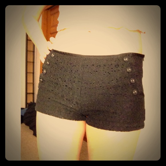 RESERVED🚫Black lace high waisted shorts🚫