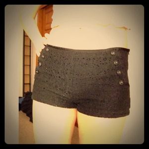 RESERVED🚫Black lace high waisted shorts🚫