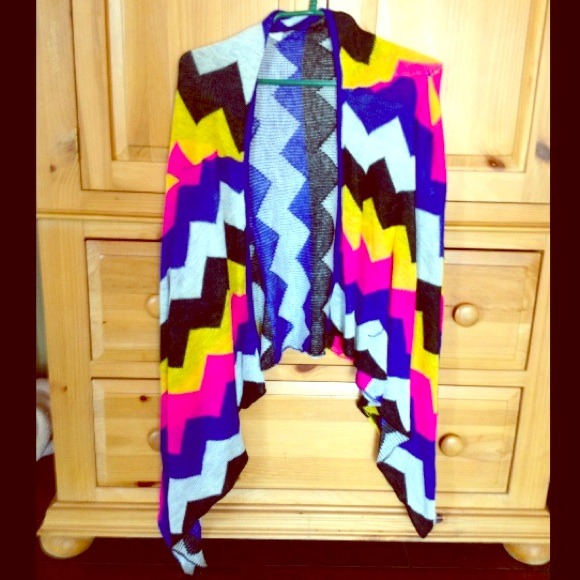 Neon chevron cardigan