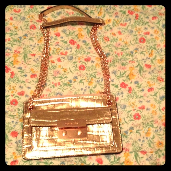 Michael Kors Rose Gold Flat Crossbody