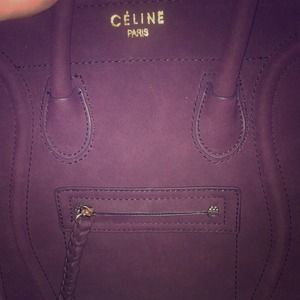Celine mini luggage suede