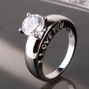 Pretty "I love you" simulated and sterling silver!