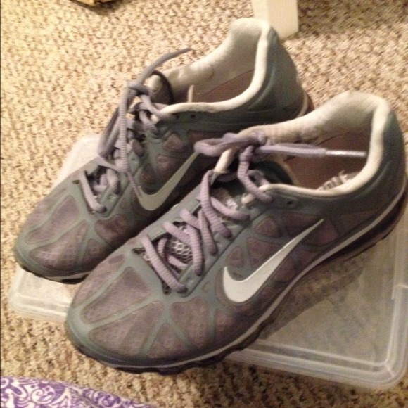 Gray Nike Air Max Running Shoes