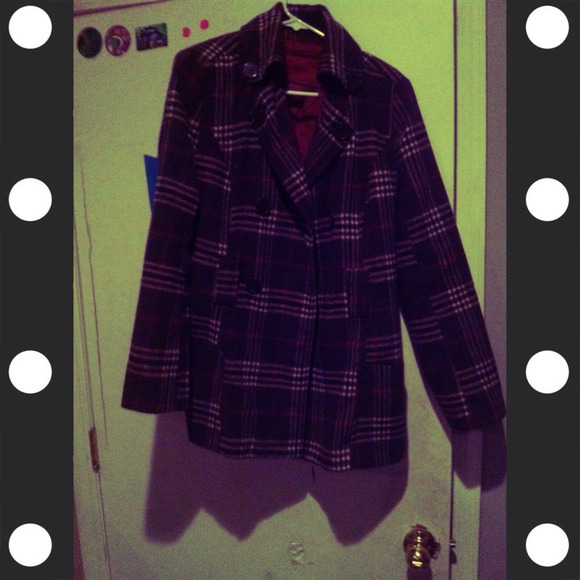 Brown &red striped coat!