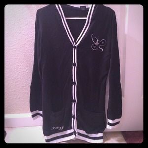 Luxurie by LRG Hooded Varsity Style Cardigan