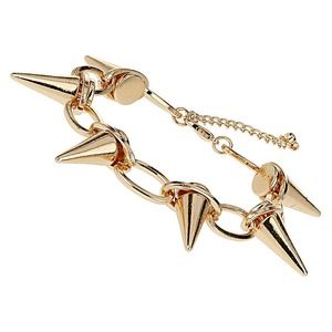 Topshop Rocker Chic Gold Spiked Chain Bracelet