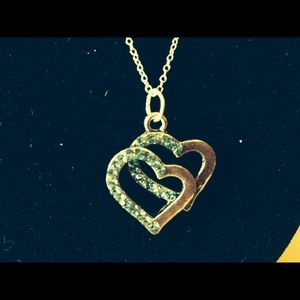 Open Double Heart Necklace.