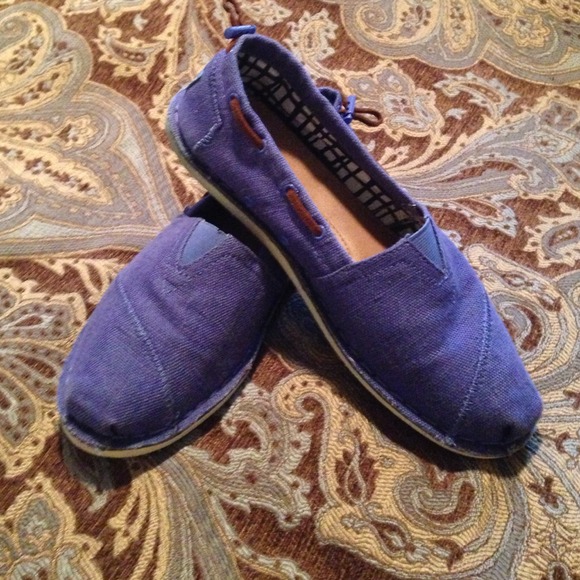 Toms women Stichouts Blue Burlap