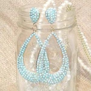 Blue drop earrings