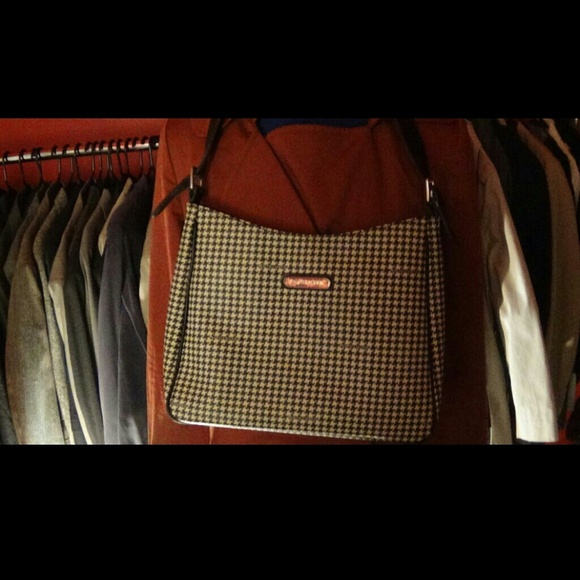 Ralph lauren authentic vintage houndstooth handbag
