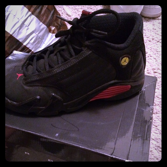 Black and red Jordan's!