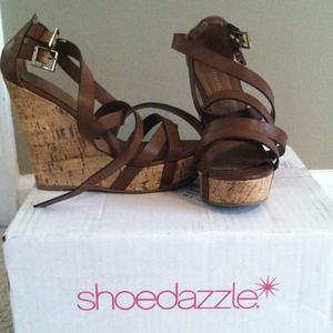 Brown and cork wedges