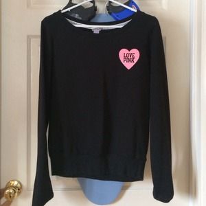 Black VS Pink crew neck sweatshirt, size med