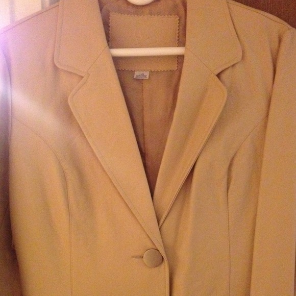 Leather tan jacket