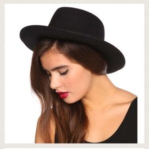 Felt wool wide brim hat