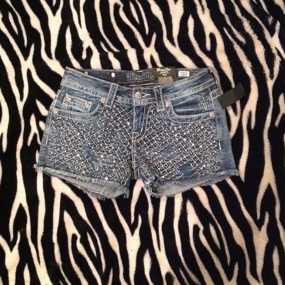 Miss Me Denim - Miss Me Rhinestone Bling Short