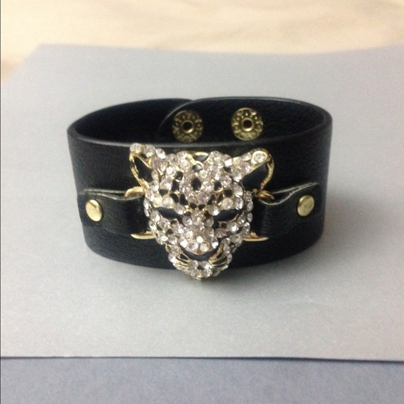 Faux leather bracelet
