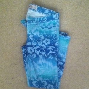 Hollister print skinny jeans