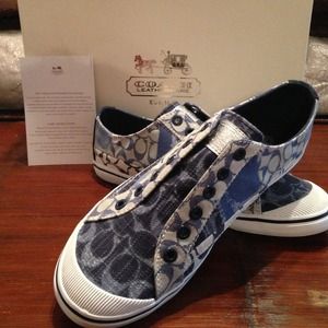 COACH "Keeley" denim patchwork sneakers