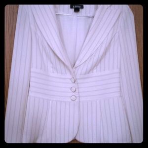 Sexy White Pin Stripe Blazer