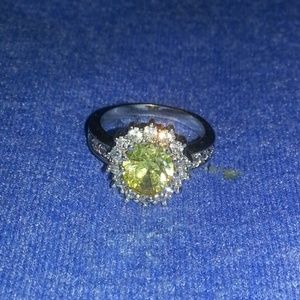 Pretty citrine and cz ring