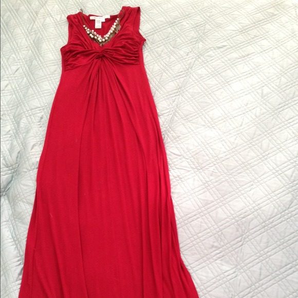Max studio red maxi dress.