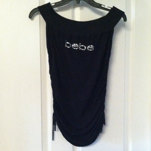 Bebe rhinestone black top
