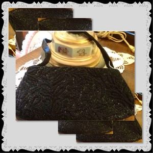 🎉2X HP🎉 Classy Black Beaded Purse❗️REDUCED❗️