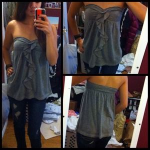 Gray Abercrombie & fitch size small top