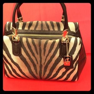 ❌SOLD❌Authentic Small COACH zebra hand bag