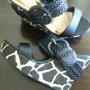 Animal print wedges