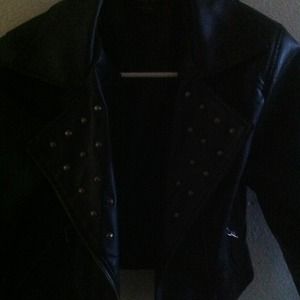 Black leather jacket