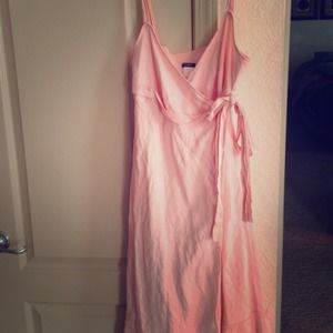 J.Crew wrap around linen dress in pink!