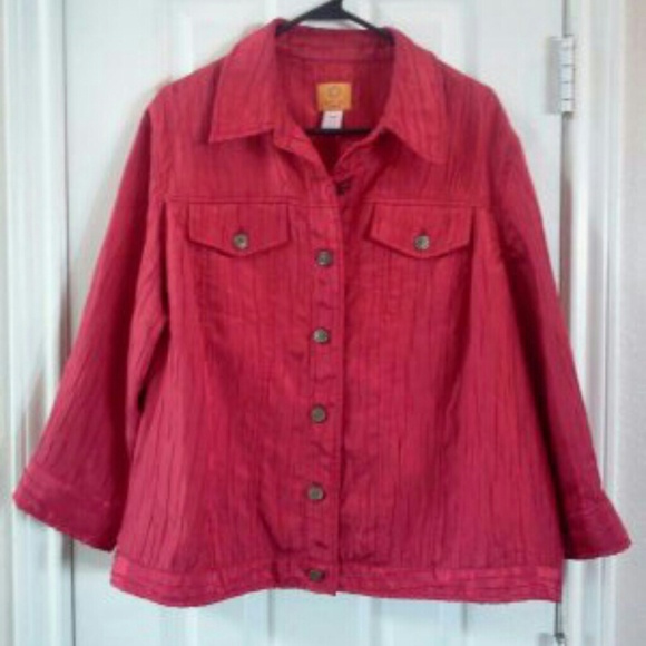 SOLD - Red Sateen Jacket