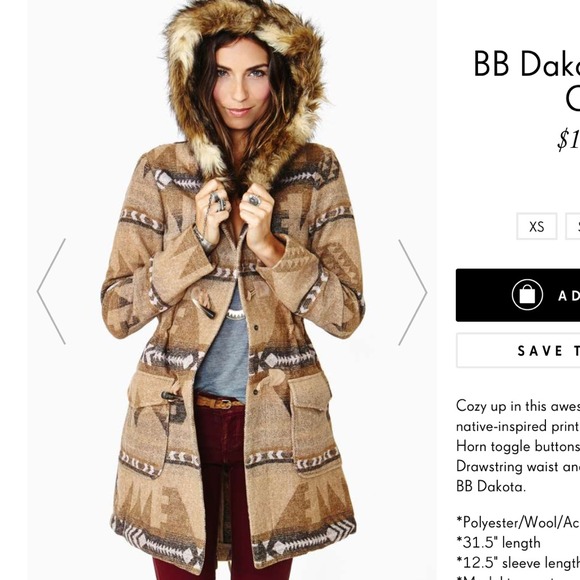 BB Dakota Jackets & Blazers - BB Dakota Coat