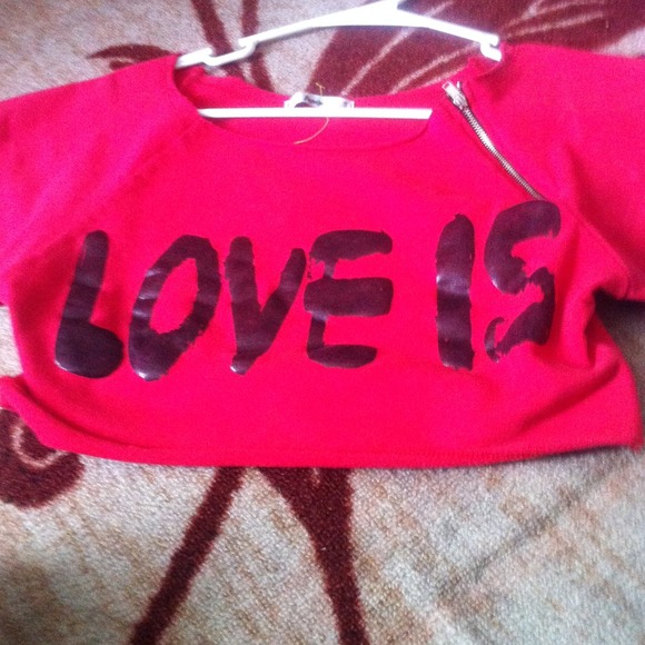 Red crop top