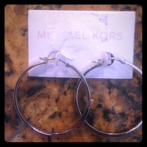 Authentic Michael Kors Belt hoop earrings NWT!!!