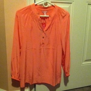 Silk, sunset orange top brand new with tags