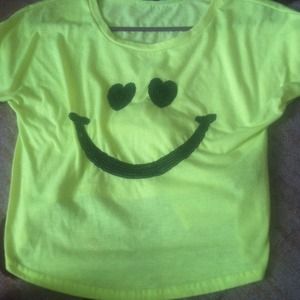 Flowy Bright yellow crop top