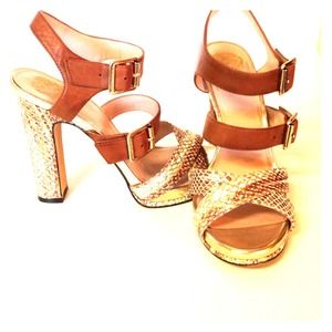 Vince Camuto Snakeskin Heels - only worn twice!!
