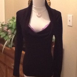 Black, Cow-Neck Sweater with long Sleeves & Sexy💞